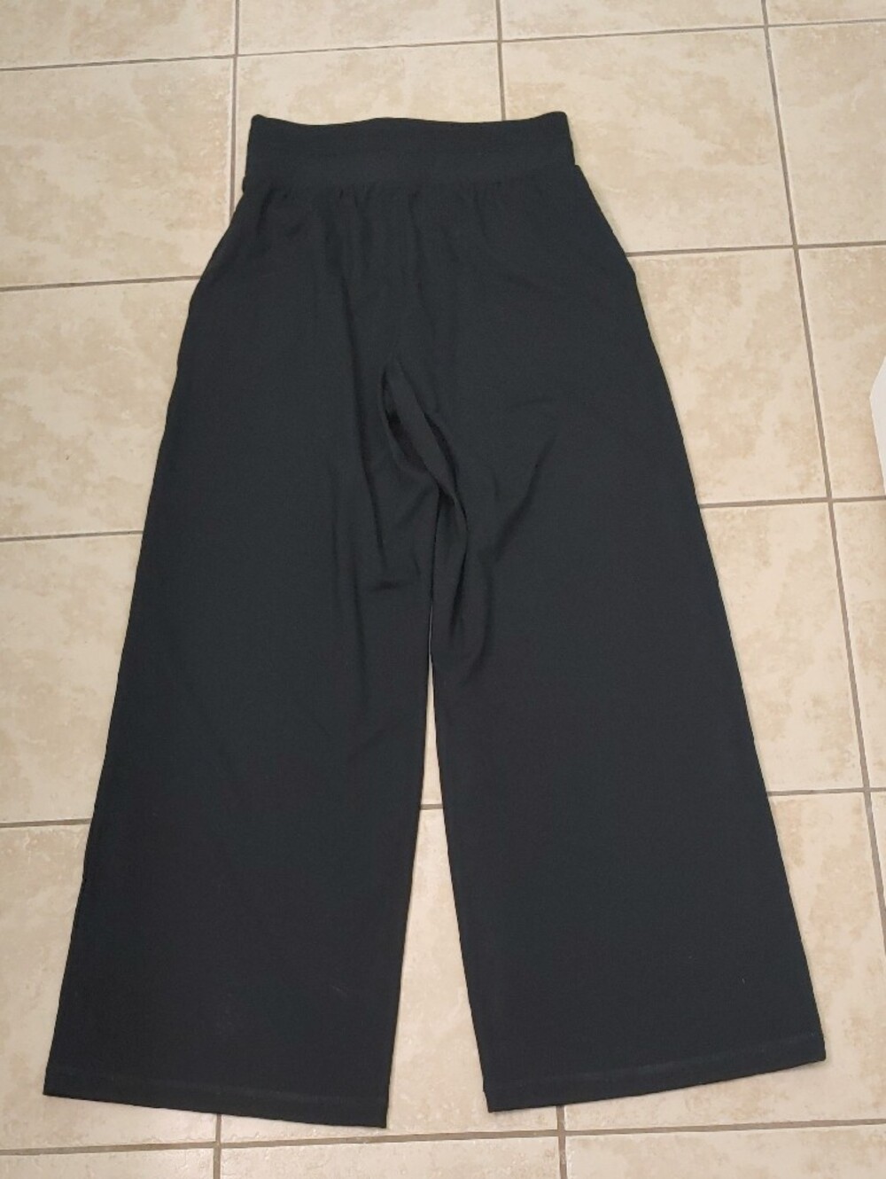 T By Talbots Wide Leg Athletic Pants Women's S Black Leggings - Picture 3 of 6